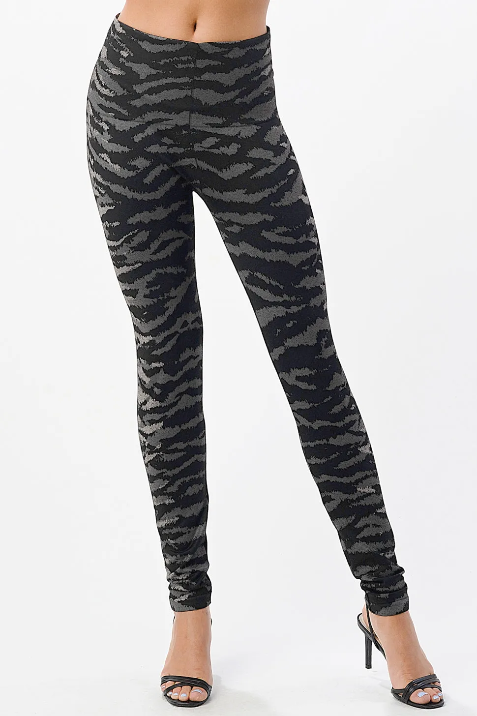 Jungle Zebra Print Leggings