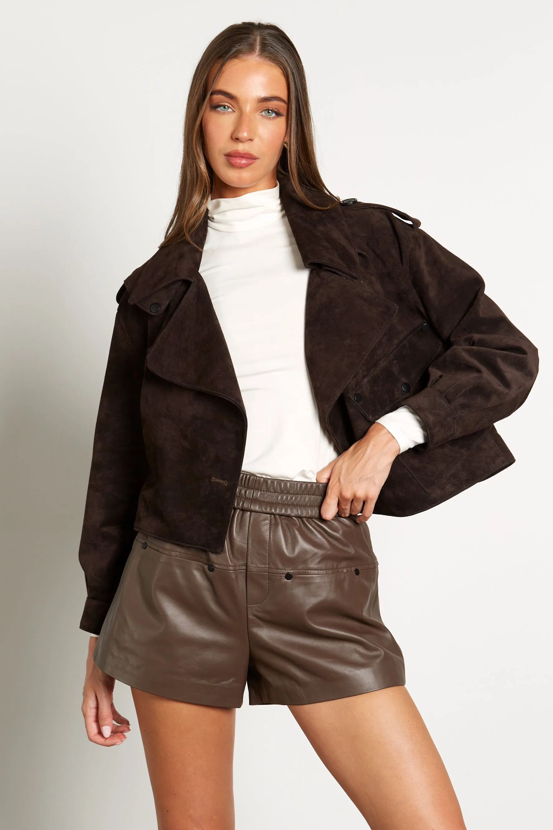 Kara Oversized Suede Jacket