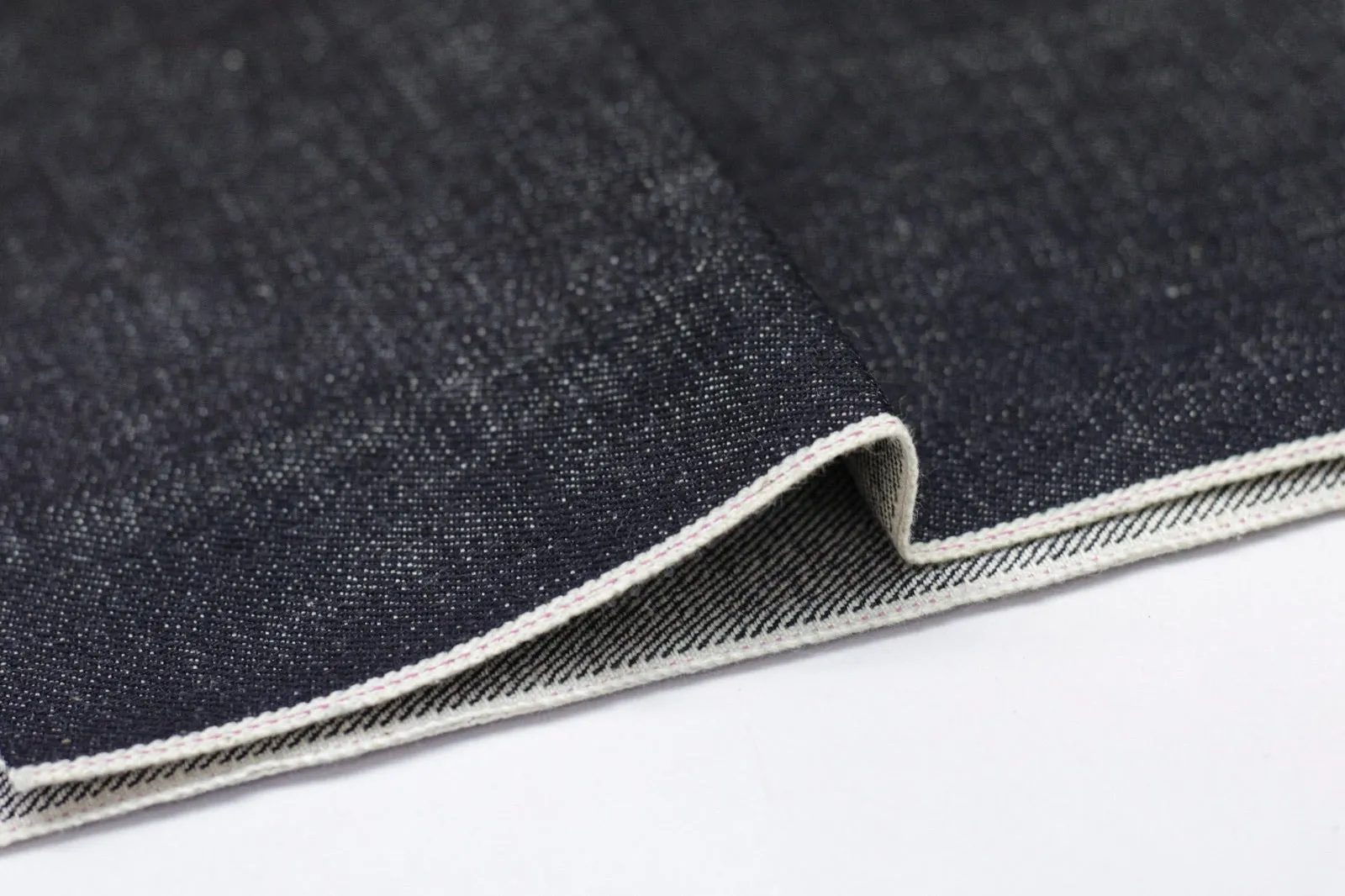 KUROKI SLUBBY AND HEAVY DEEP INDIGO PINK SELVEDGE ID