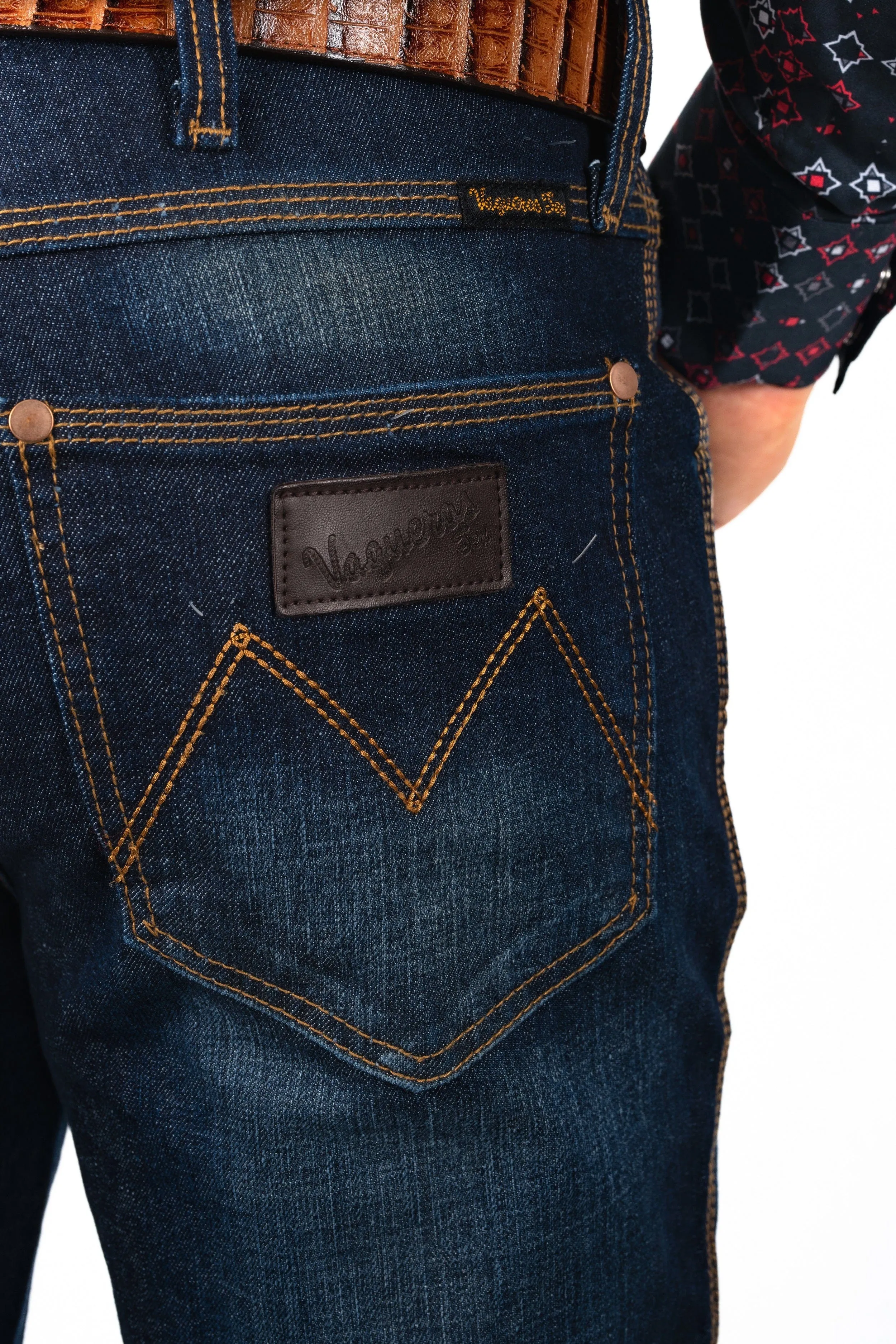 Men Dark Blue Classic Bootcut Premium Jeans