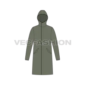 Mens Hooded Rain Coat