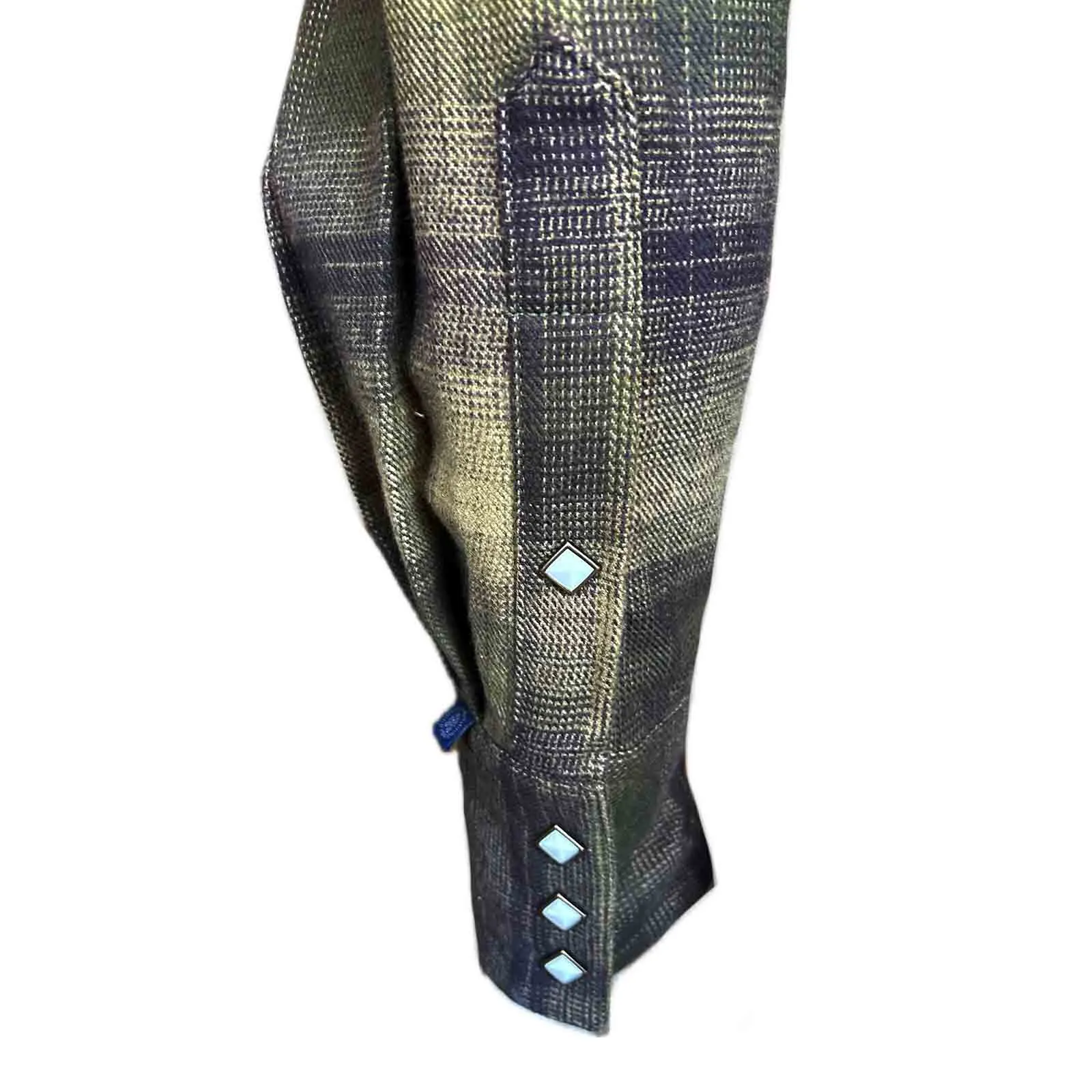 Men's Plush Flannel Olive & Grey Plaid Western Shirt