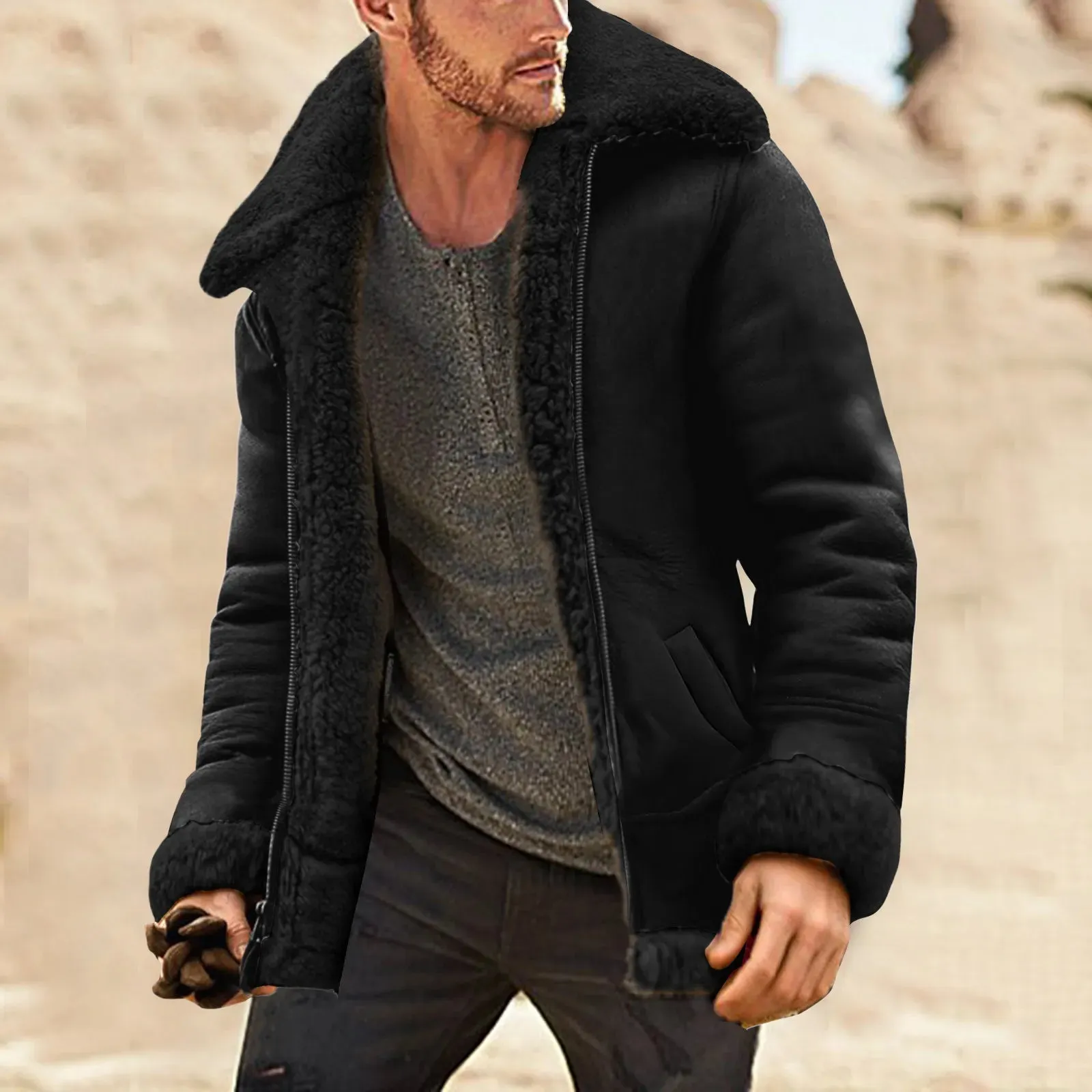 Men's Winter Plush Coat