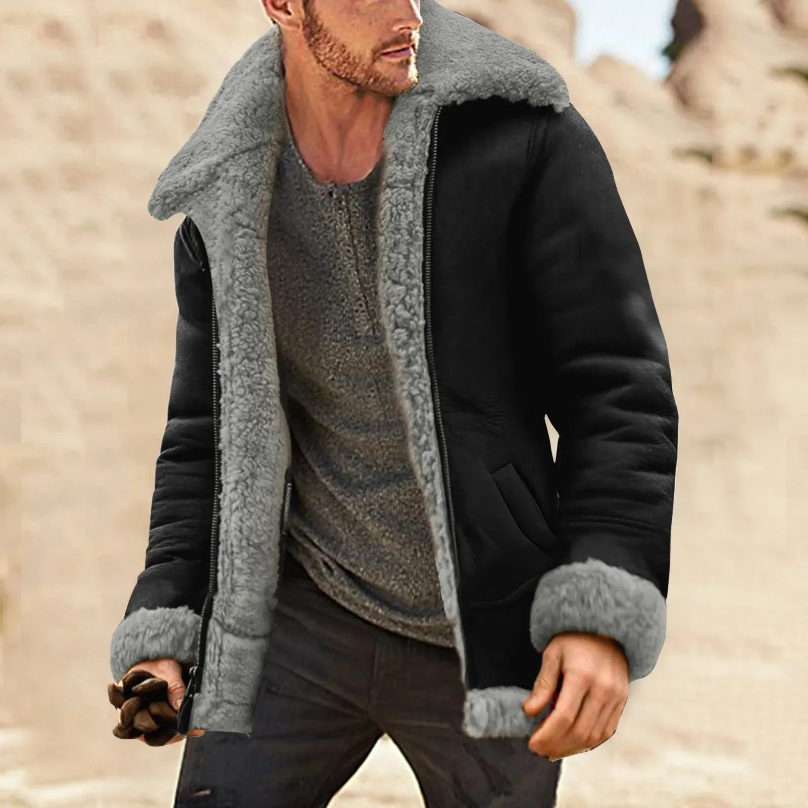 Men's Winter Plush Coat