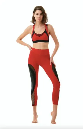 Mila Red/Black Leggings