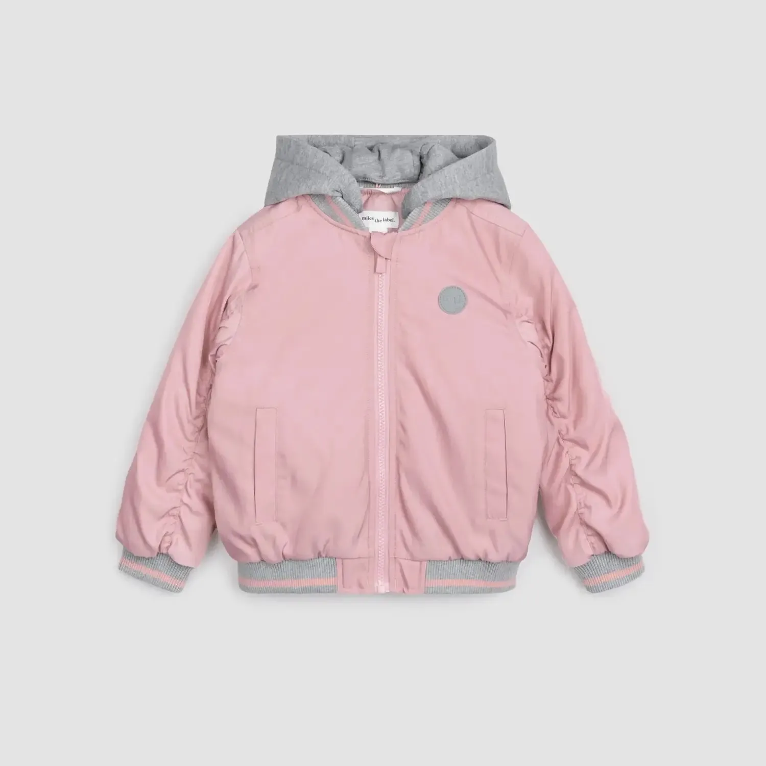 Miles Grey and Pink Hooded Jacket