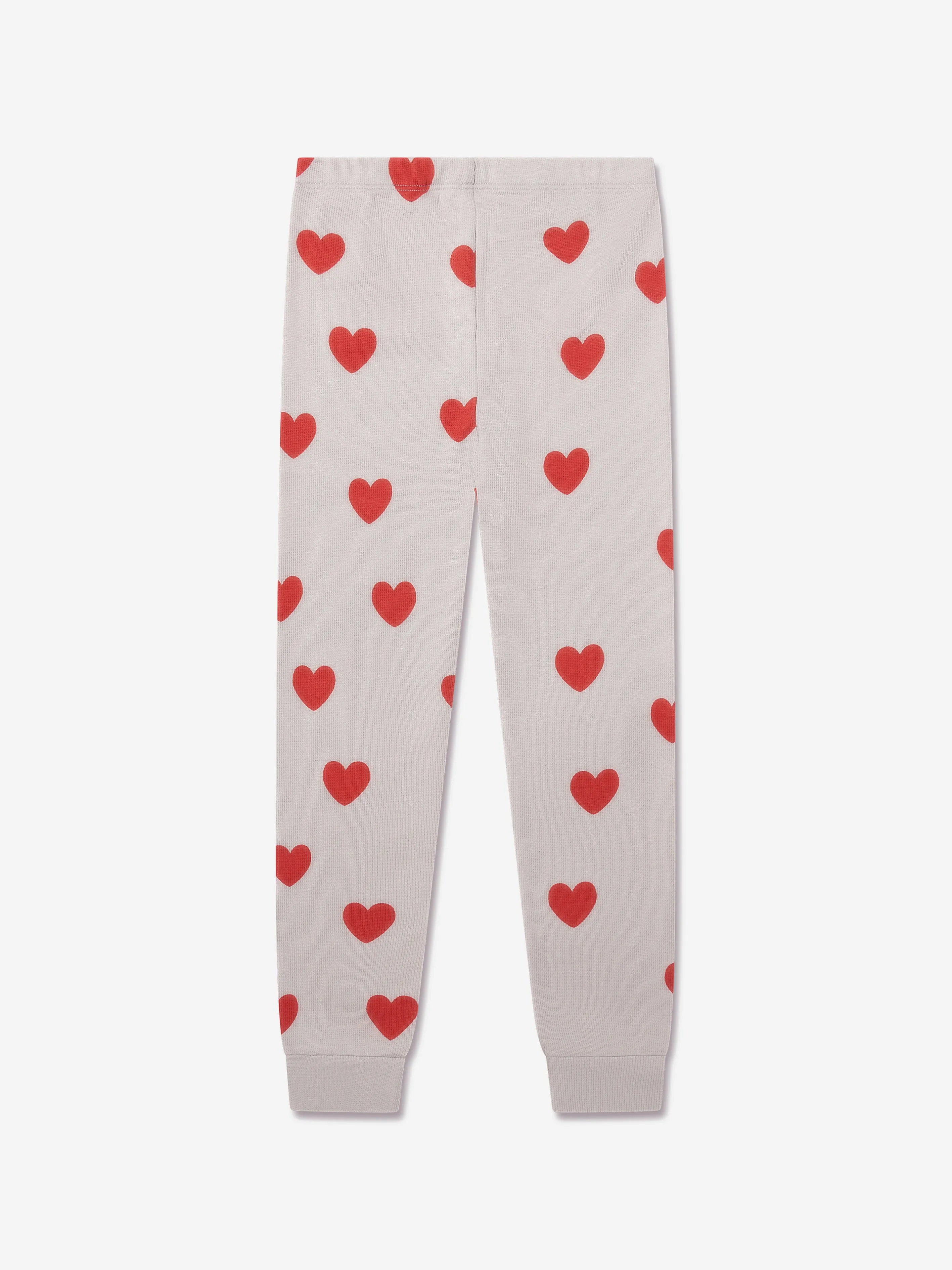 Mini Rodini Girls Hearts Leggings in White