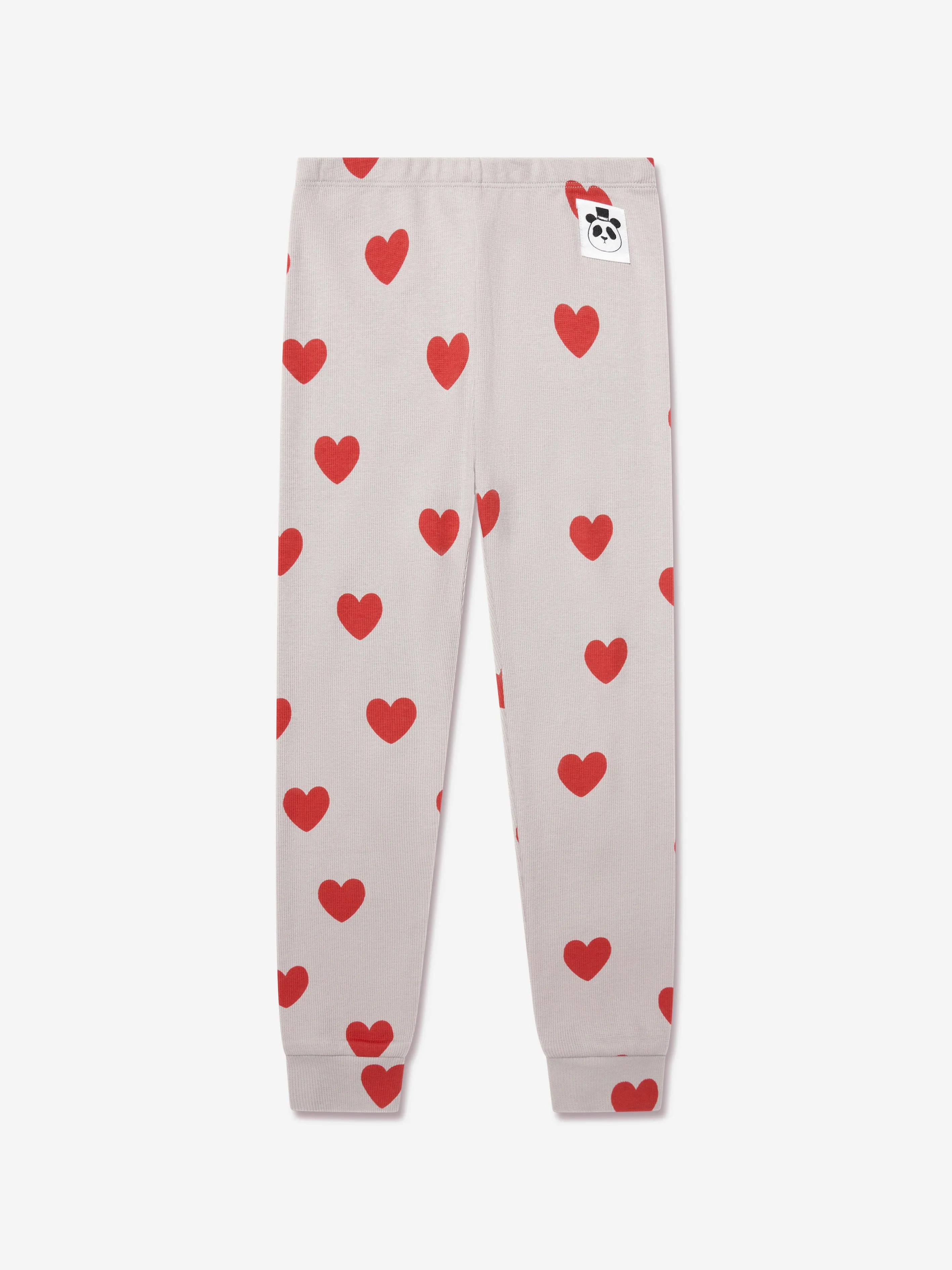 Mini Rodini Girls Hearts Leggings in White