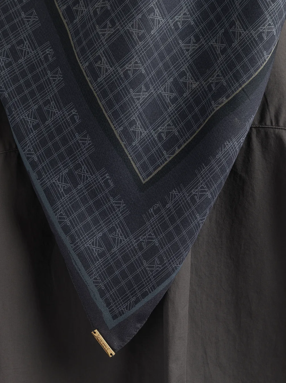 MONOGRAM SCARF NAVAL