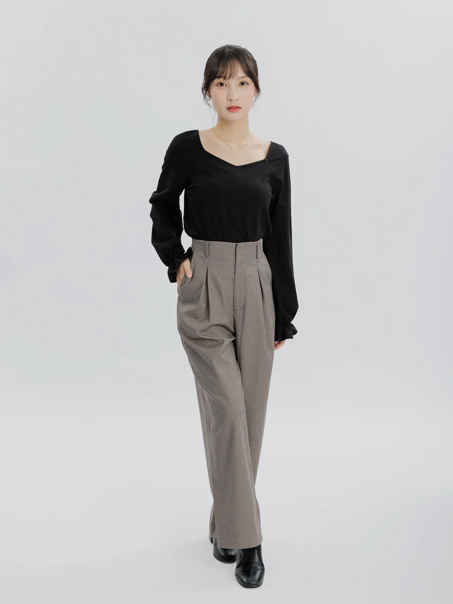 Muse High Waist Houndstooth Pants