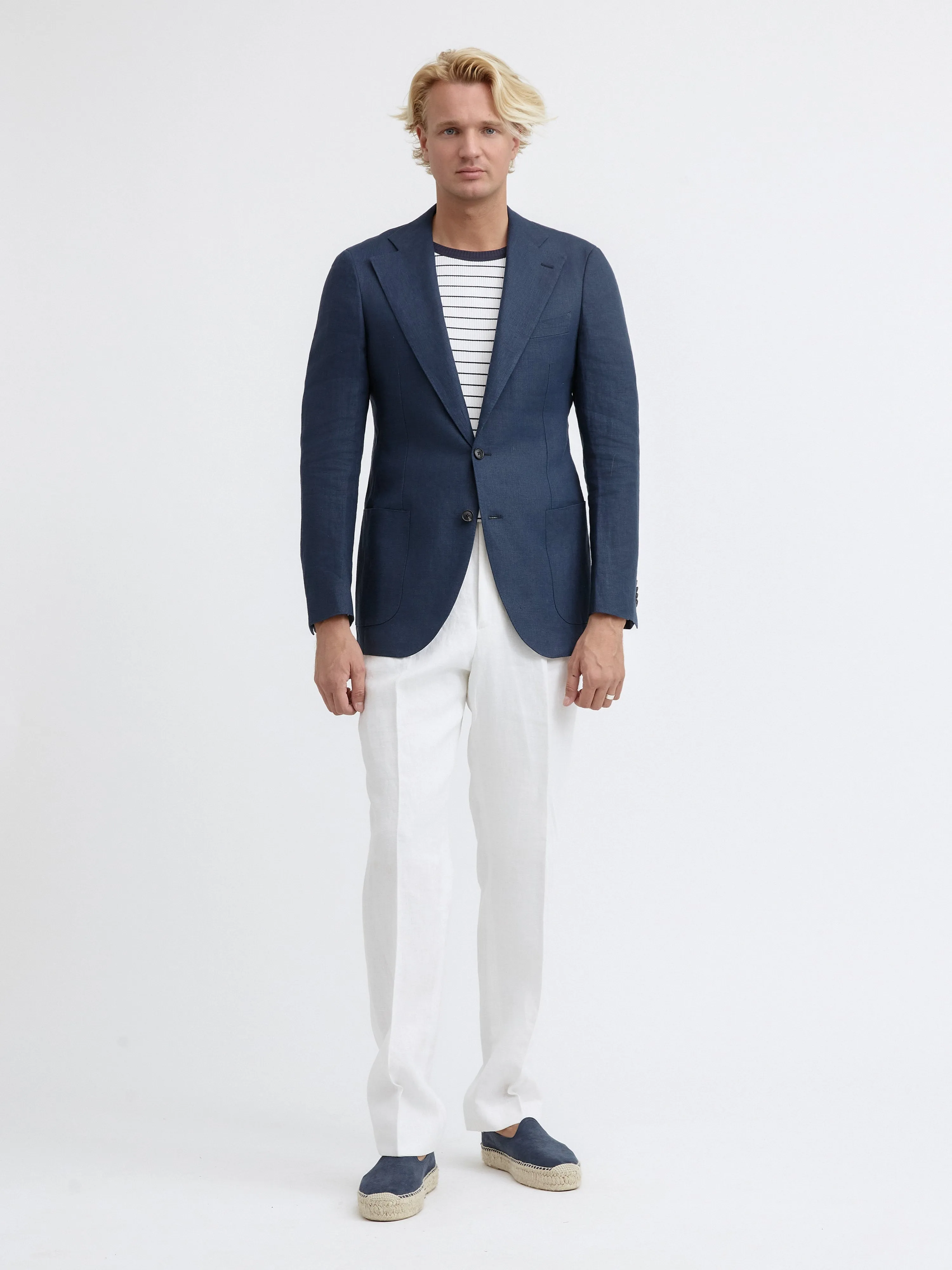 Navy Blue Linen Jacket (SB)