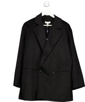 Next Black Handsewn Wool Blend Blazer Coat UK XS