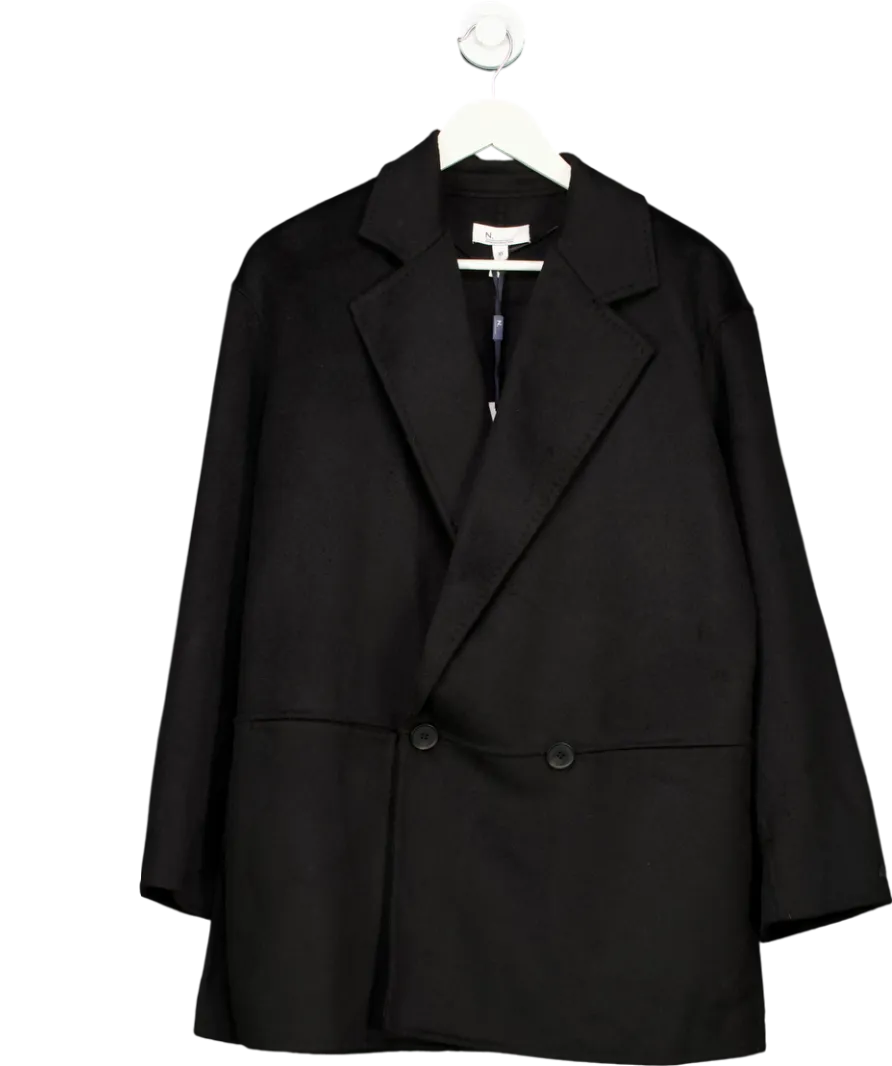 Next Black Handsewn Wool Blend Blazer Coat UK XS