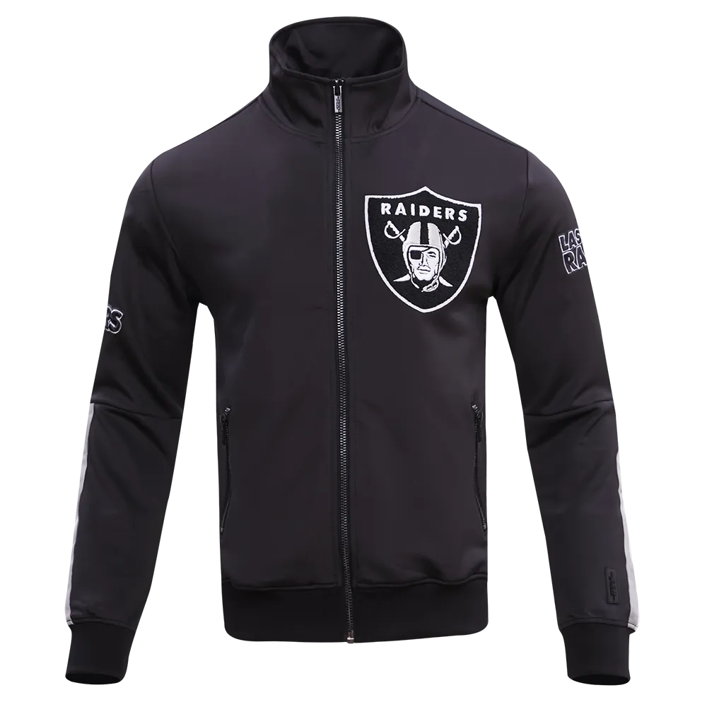 NFL OAKLAND RAIDERS CLASSIC MEN'S DK TRACK JACKET (BLACK)