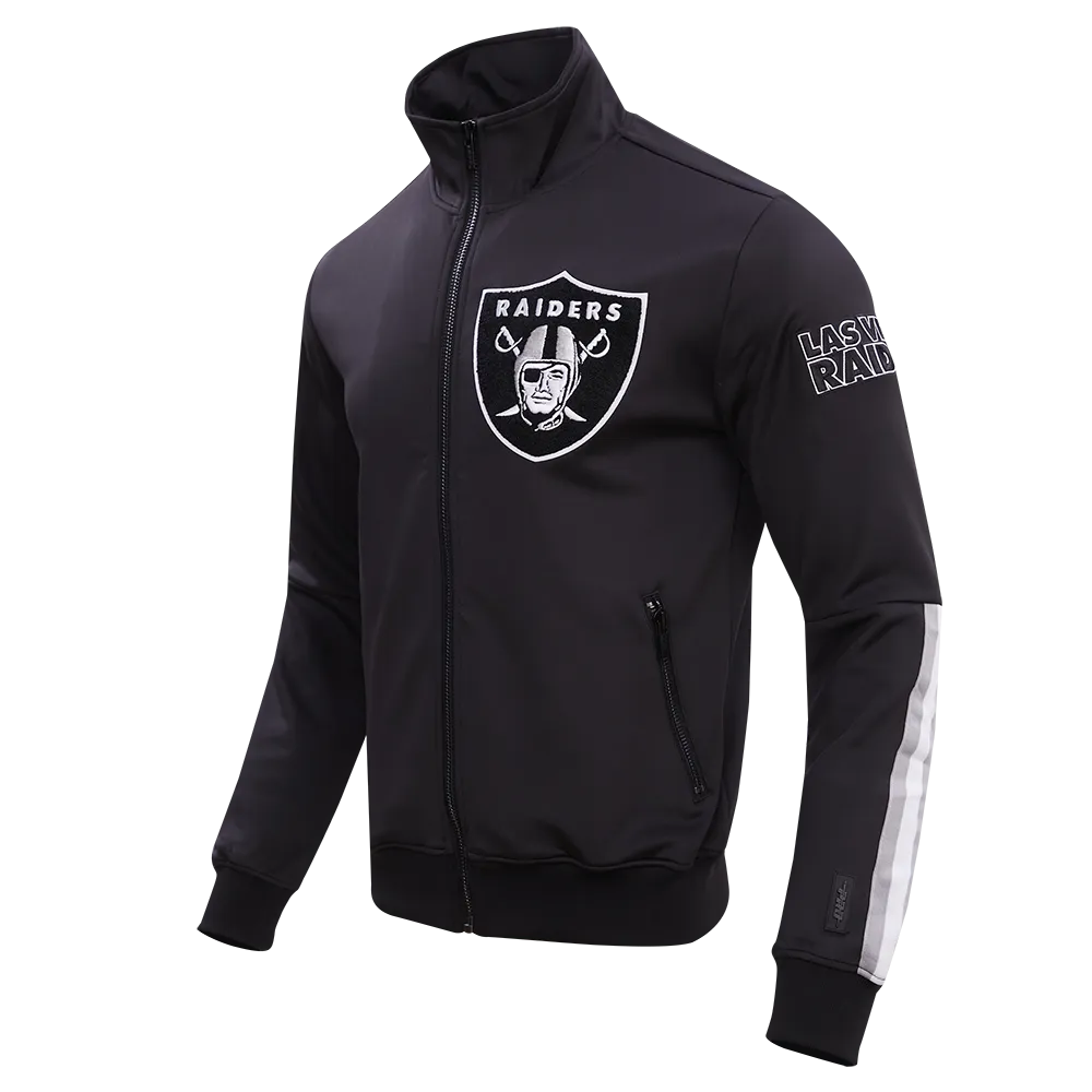 NFL OAKLAND RAIDERS CLASSIC MEN'S DK TRACK JACKET (BLACK)