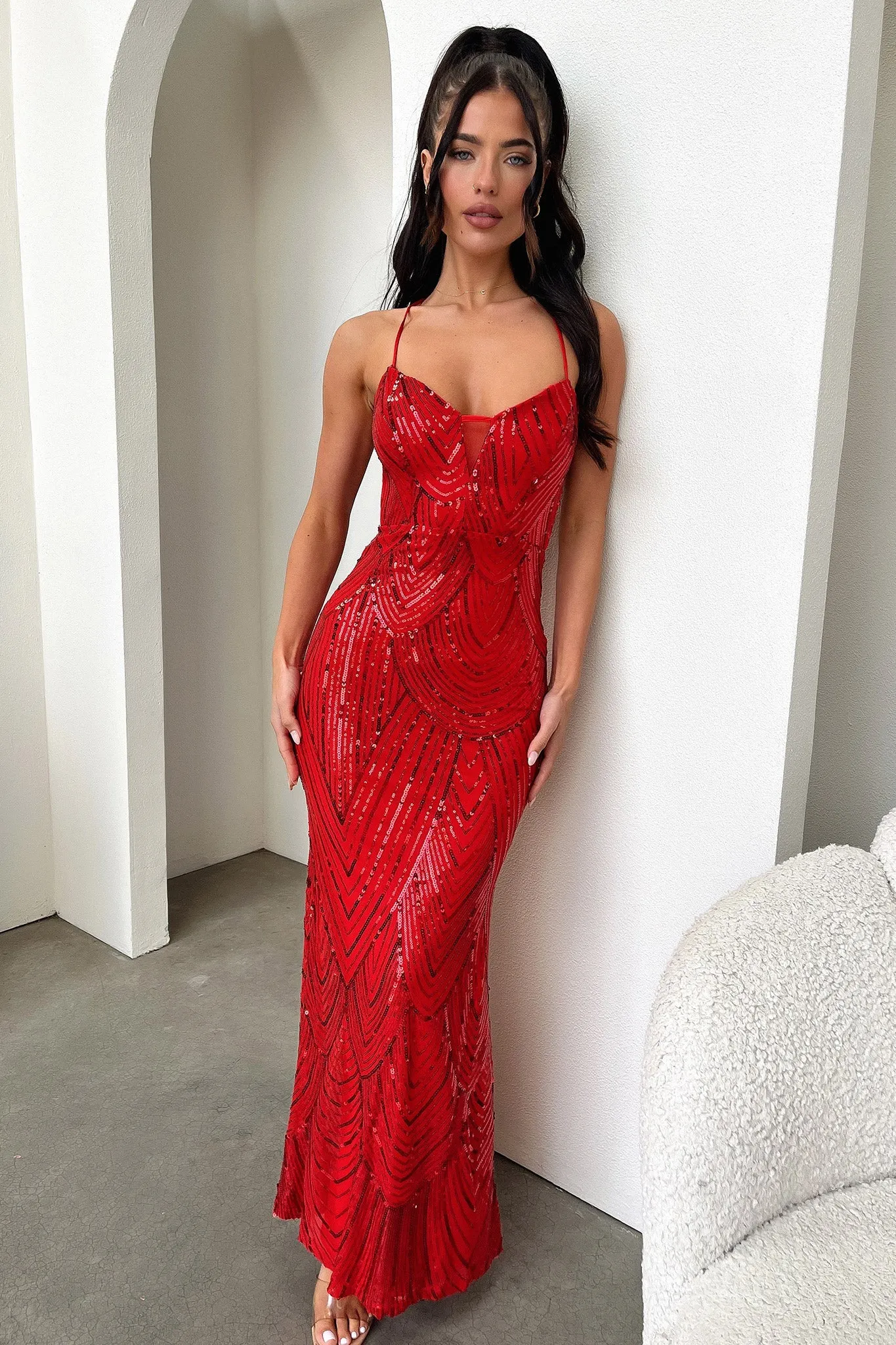 Nolan Maxi Dress - Red