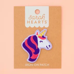 Notion: Sarah Hearts Woven Iron- On Unicorn Patch- 1 pack