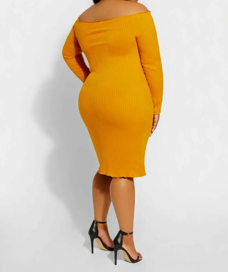 OFF THE SHOULDER BODYCON DRESS