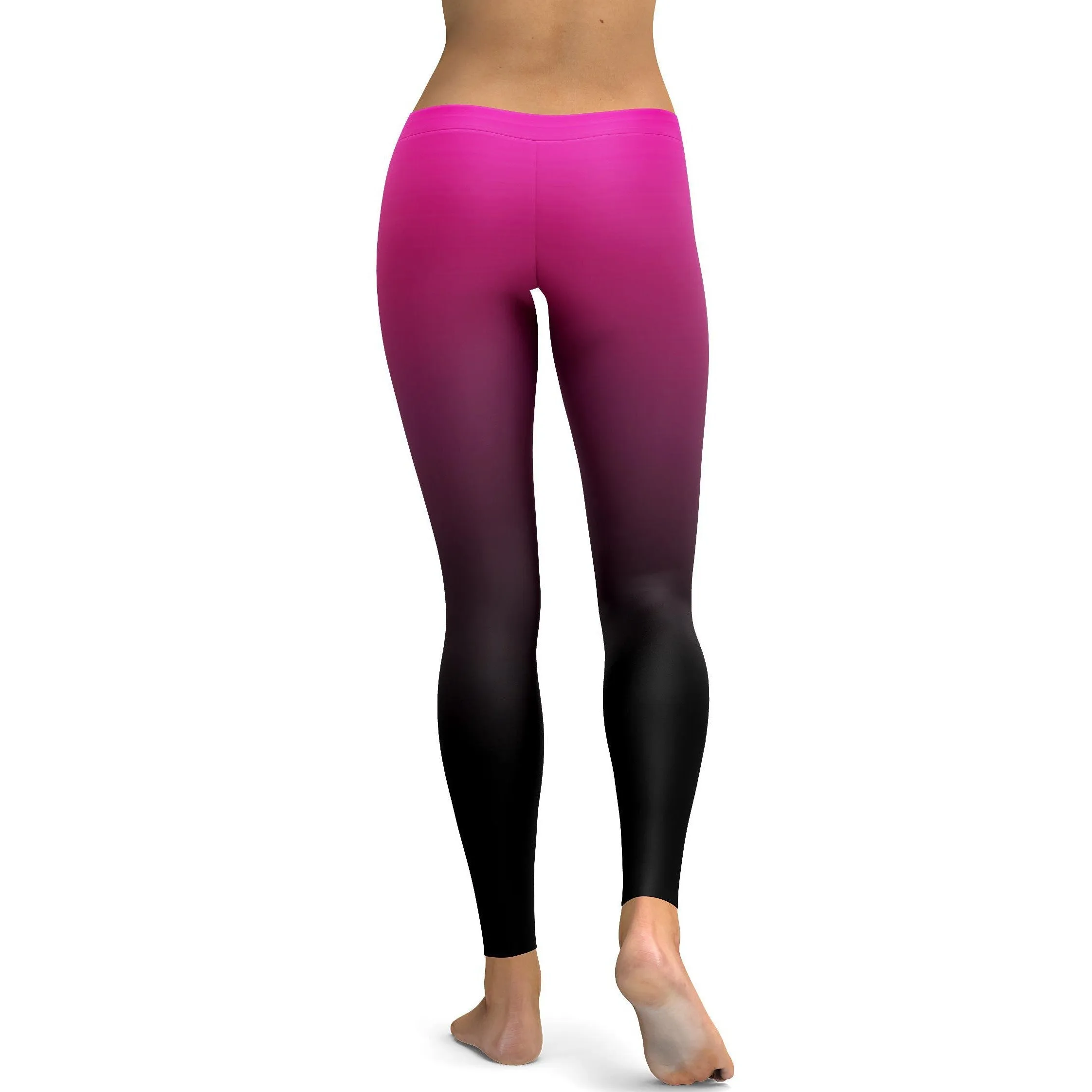 Ombre Pink to Black Leggings