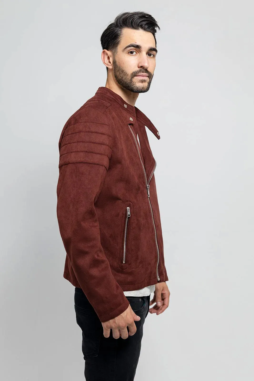 Payton Mens Vegan Faux Suede Jacket