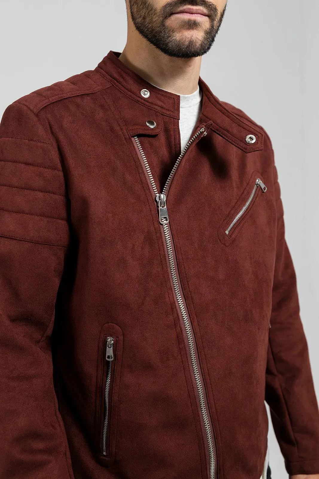 Payton Mens Vegan Faux Suede Jacket