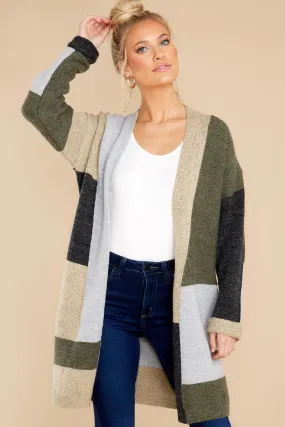 Penthouse Sweet Olive Multi Cardigan