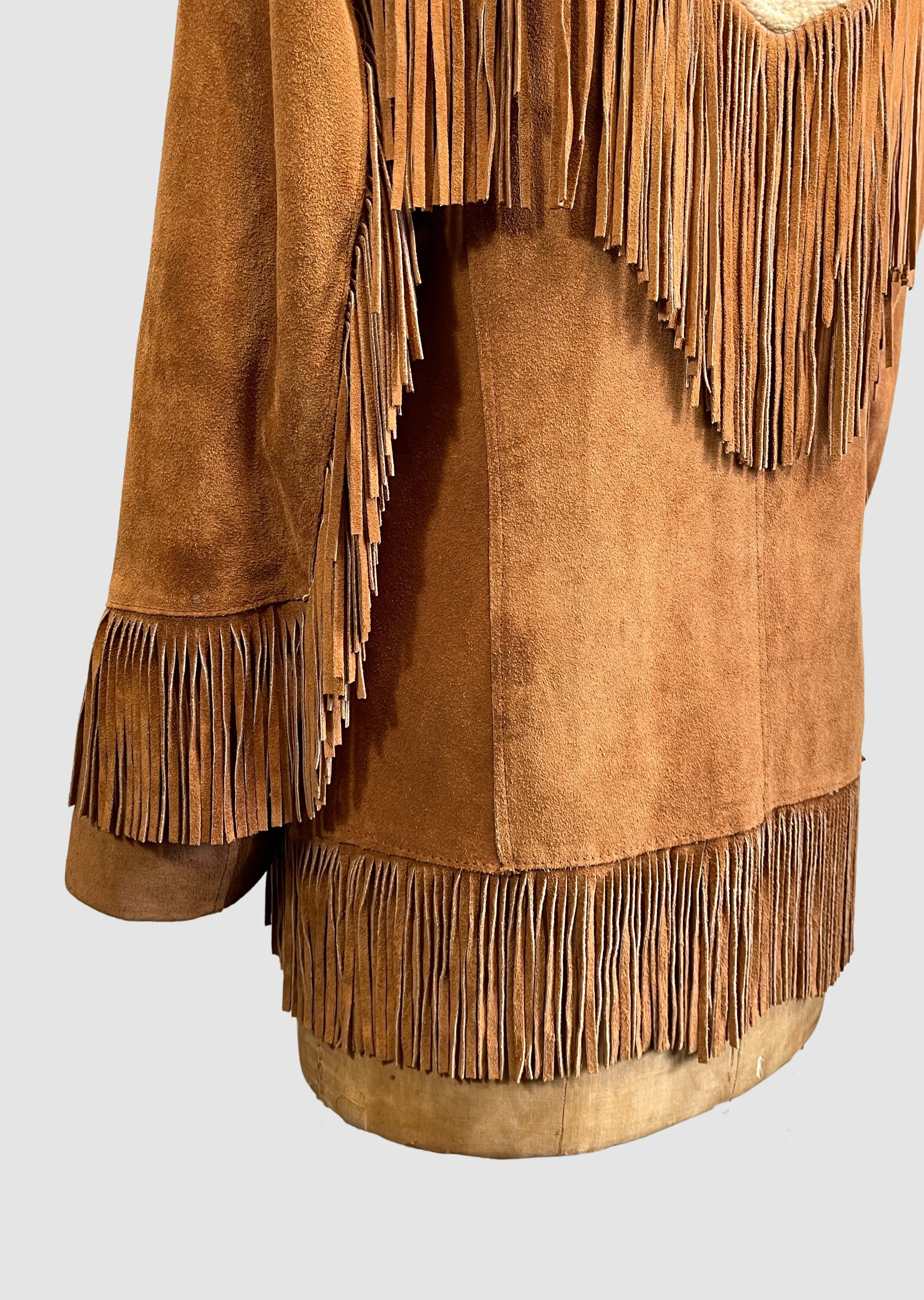 PIONEER WEAR 70s Suede Fringe Jacket • Med Large