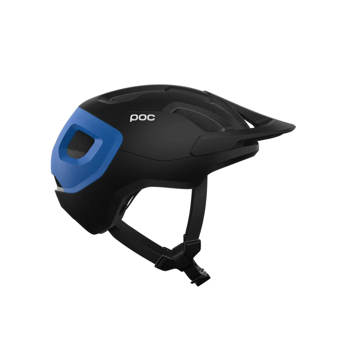 POC Axion Helmet Black Electric Blue Metallic Matte