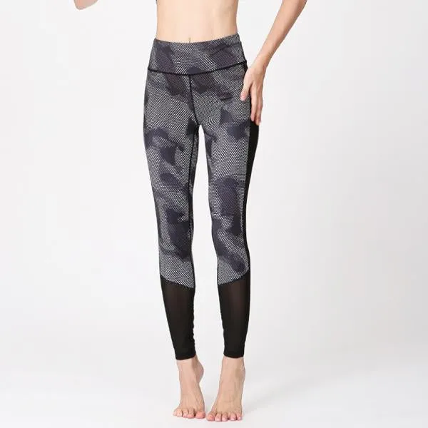 Printed Geometric Digital High Waist Yoga Pants