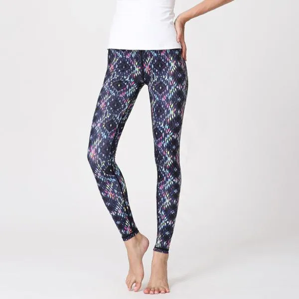 Printed Geometric Digital High Waist Yoga Pants