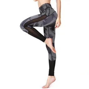 Printed Geometric Digital High Waist Yoga Pants