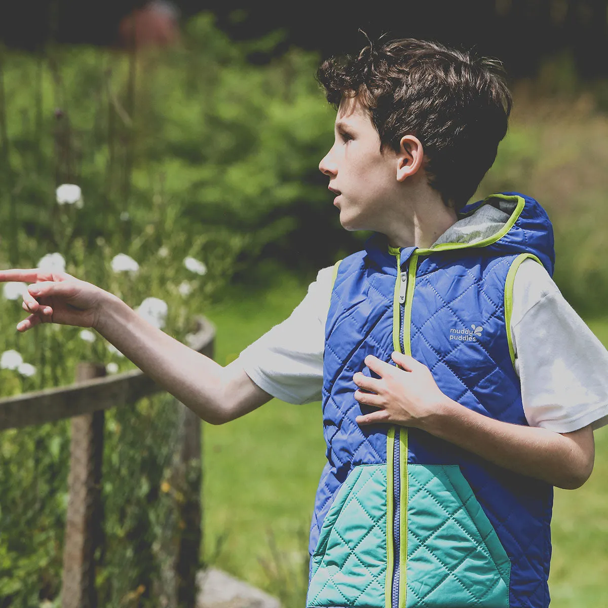 Quilted Kids Gilet Blue