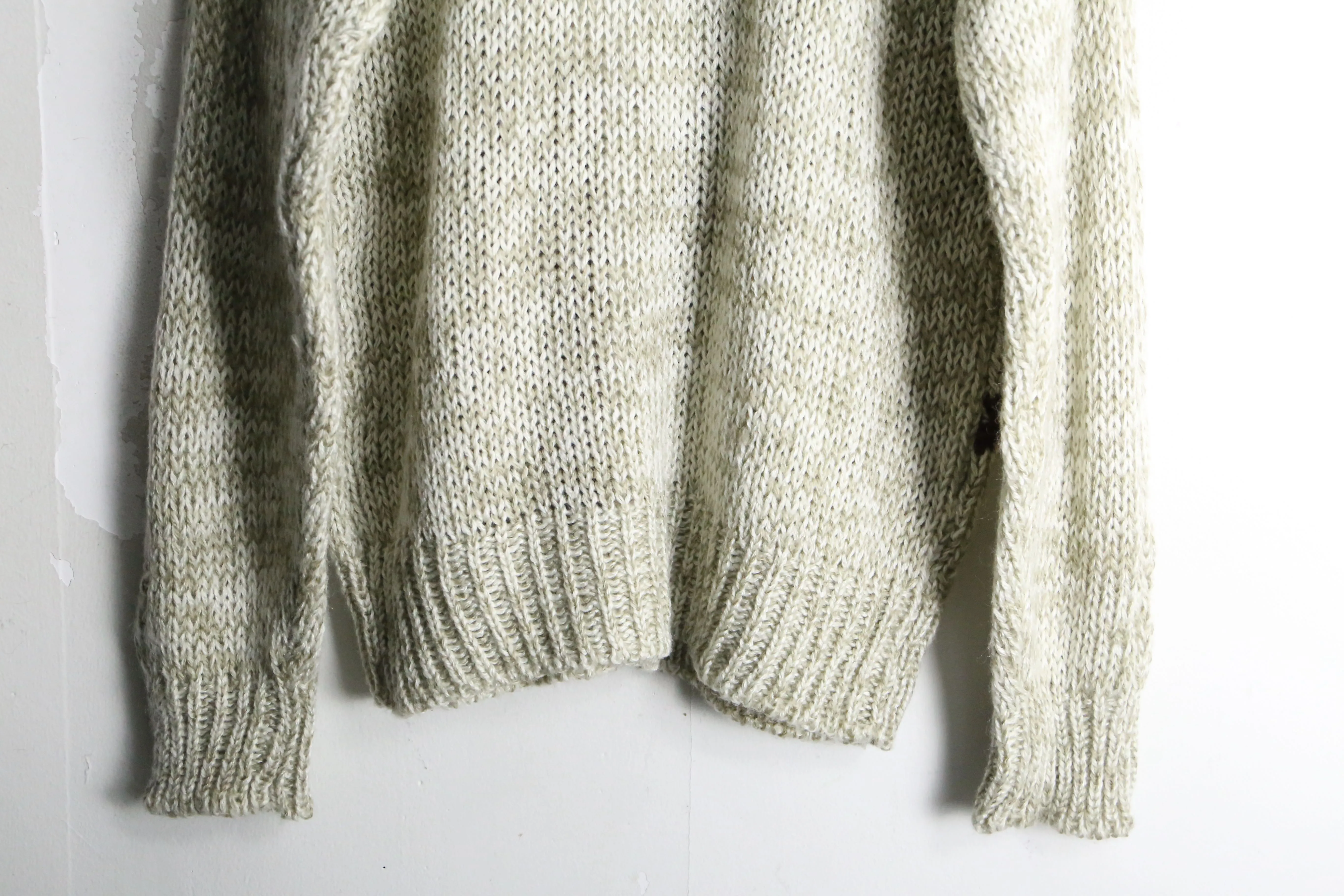 "Sears" total pattern wool 3D knit loose cardigan