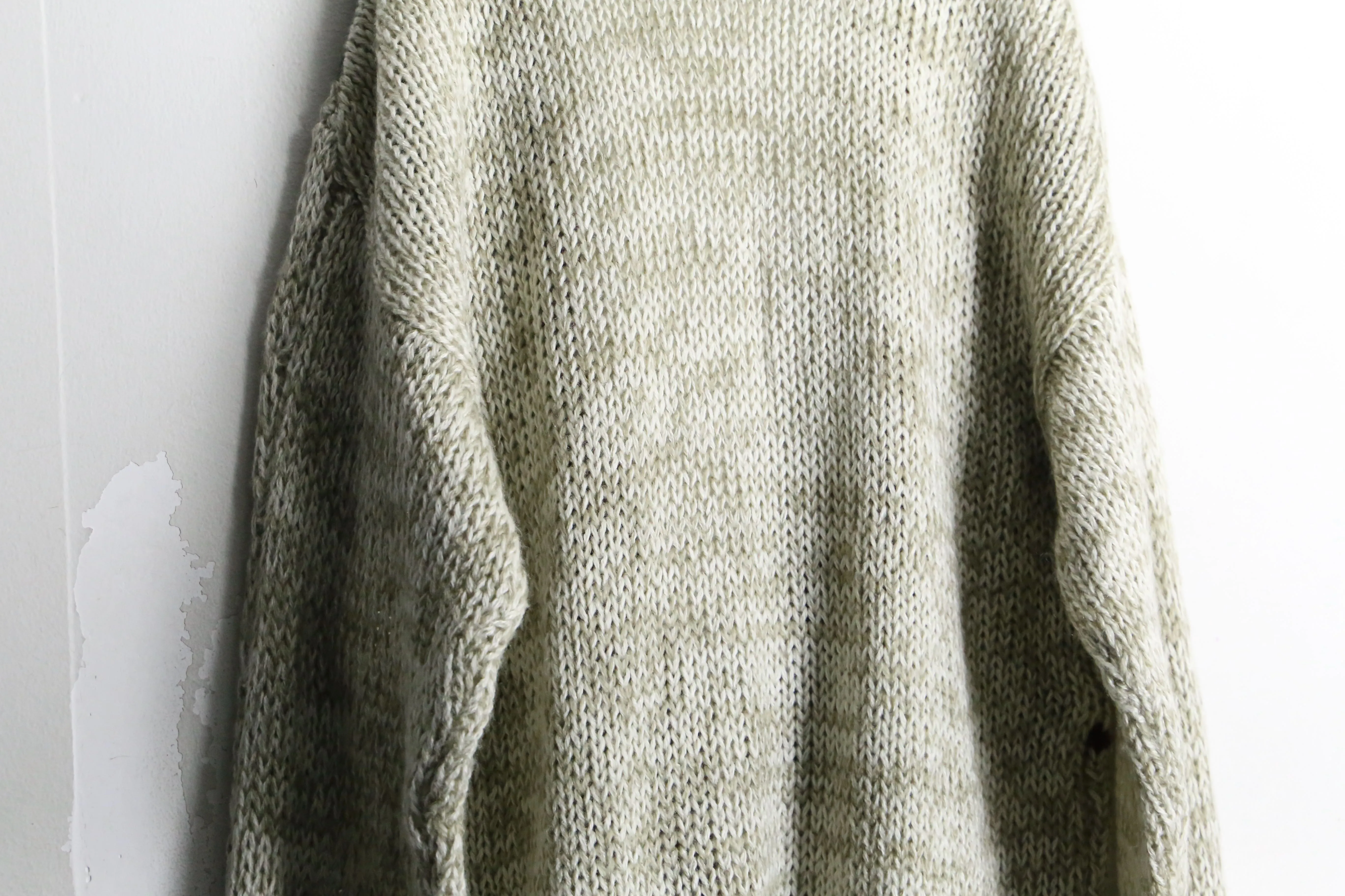 "Sears" total pattern wool 3D knit loose cardigan