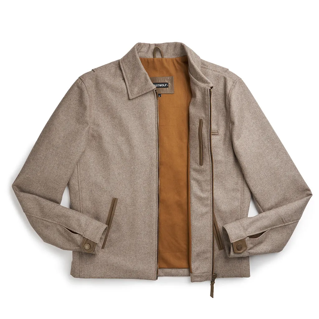 RAINIER MOTO WOOL JACKET - SAND