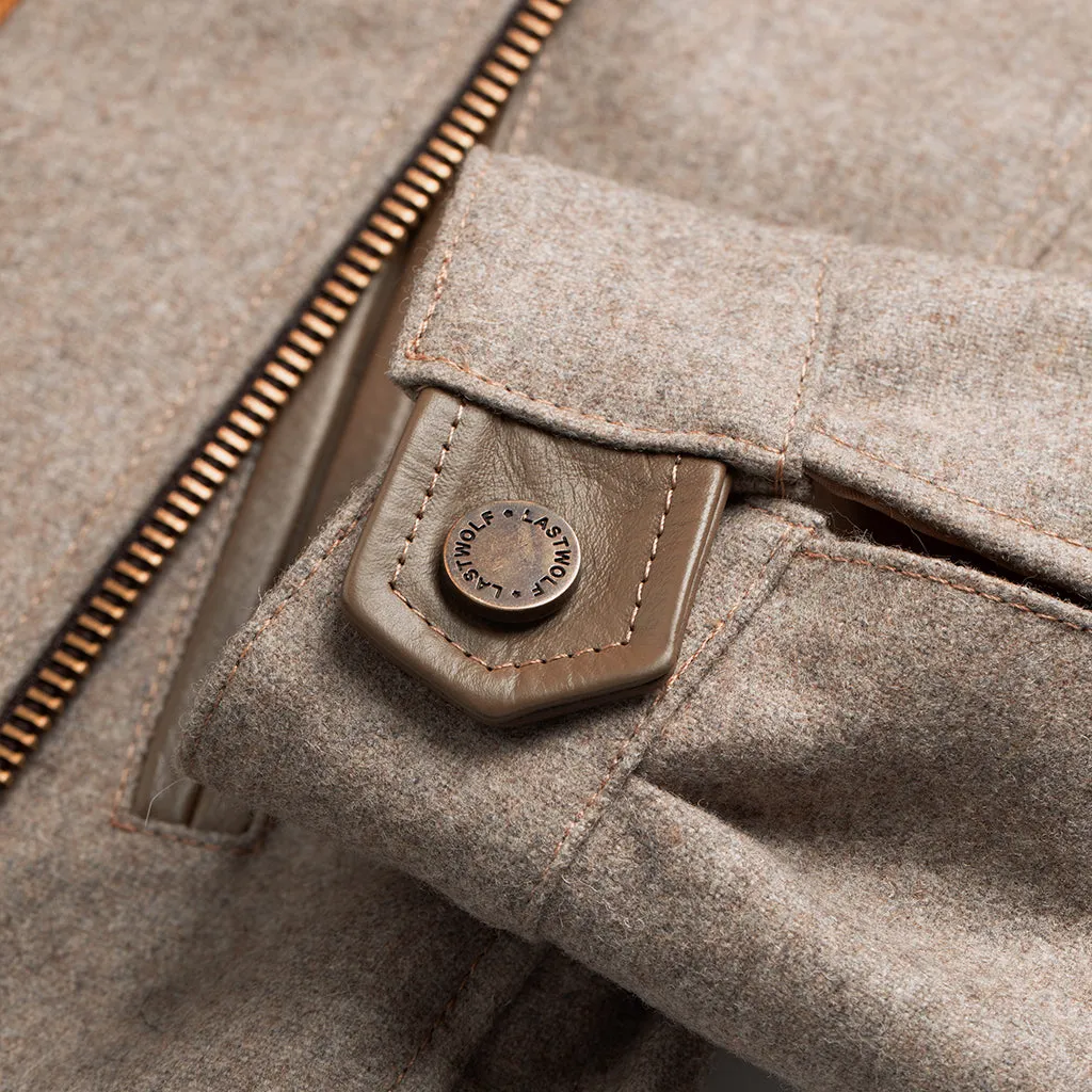 RAINIER MOTO WOOL JACKET - SAND