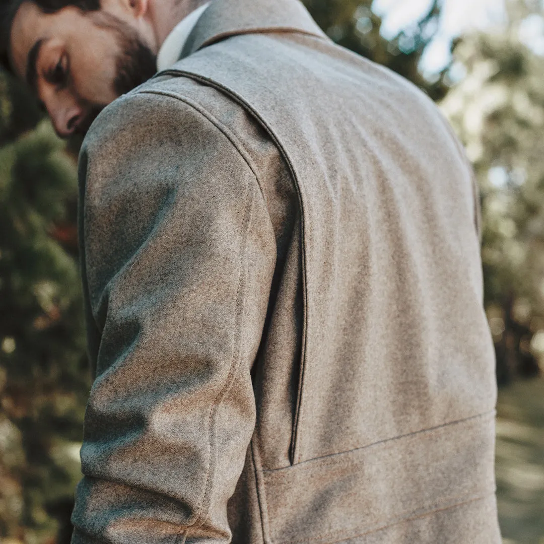 RAINIER MOTO WOOL JACKET - SAND