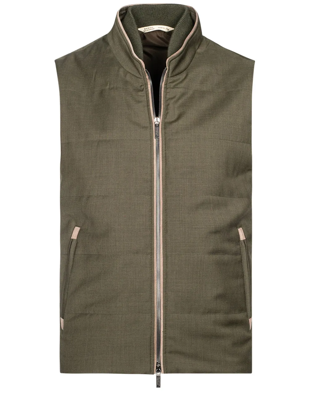 Reda Knit Side Gilet Green