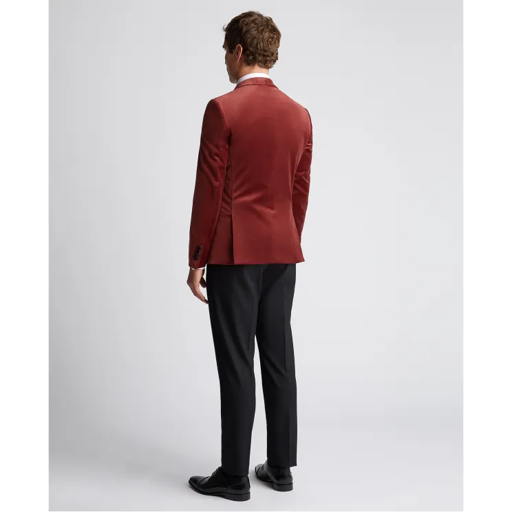 Remus Uomo Monti Velvet Slim Fit Jacket Red 11850