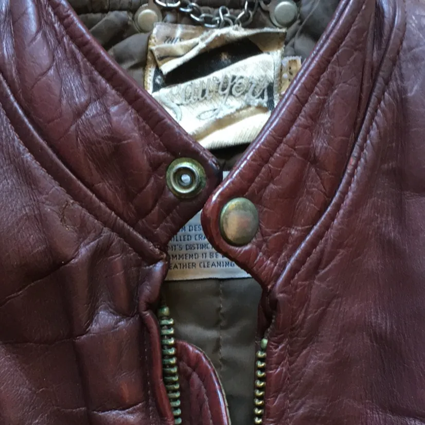 Sawyer Burgundy Color Zip Up Leather Jacket