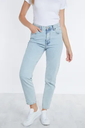 Signature Denim Mom Jeans - Light Blue