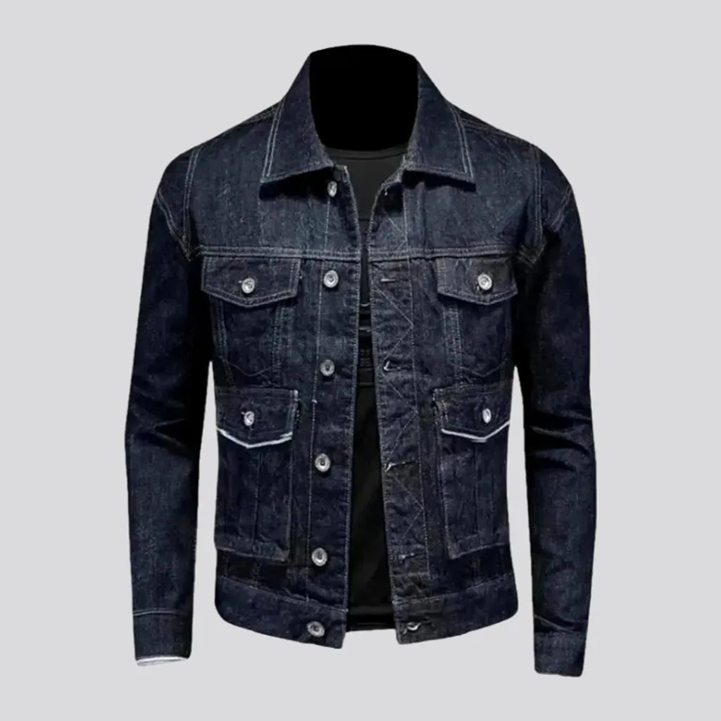 Slim denim jacket
 for men