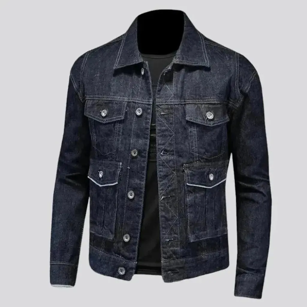 Slim denim jacket
 for men