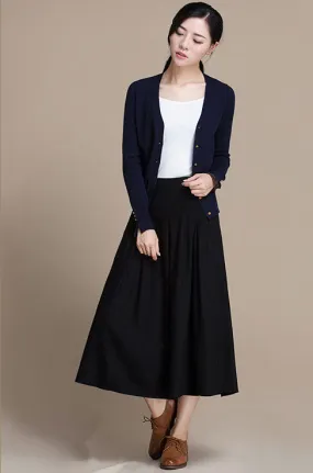 Solid color simple fashion skirt J084-1