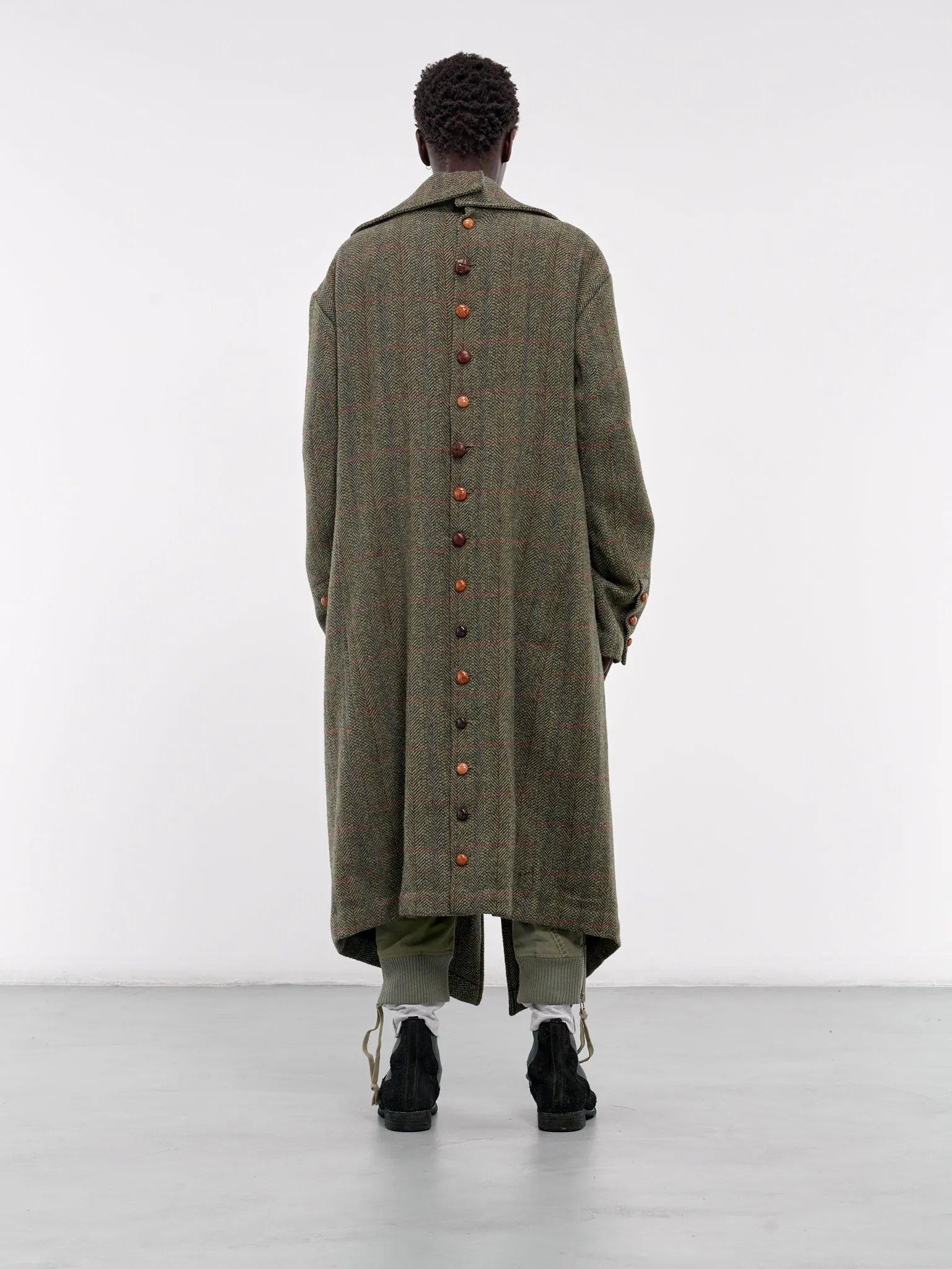 Spine Button Coat (JM030-OLIVE)