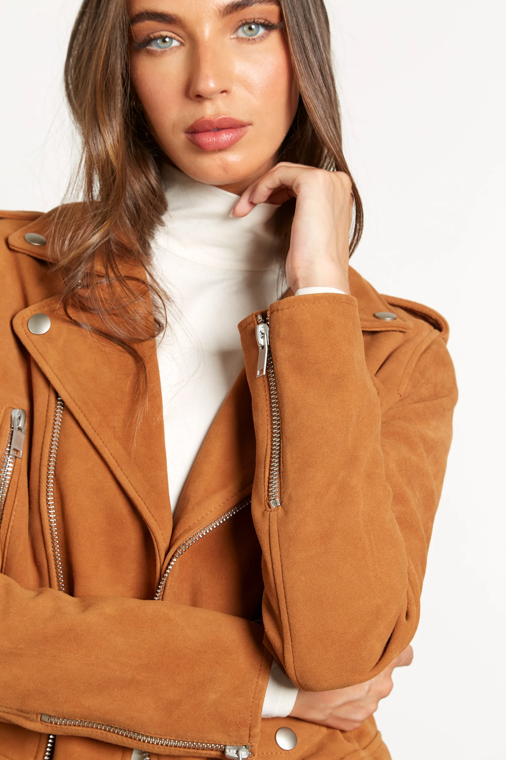 Suede Biker Jacket