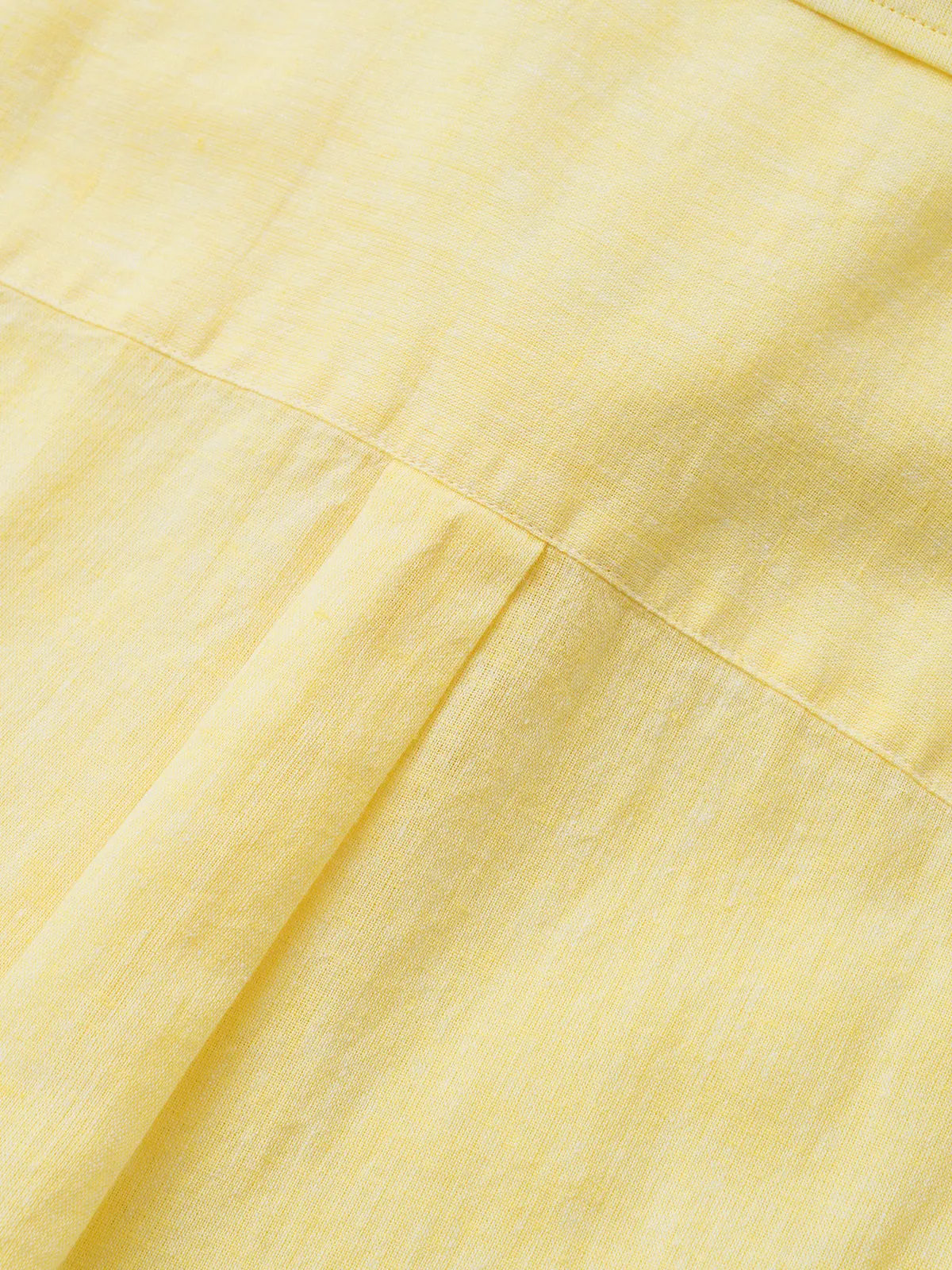 Sunny Light Yellow Cotton Linen Shirt