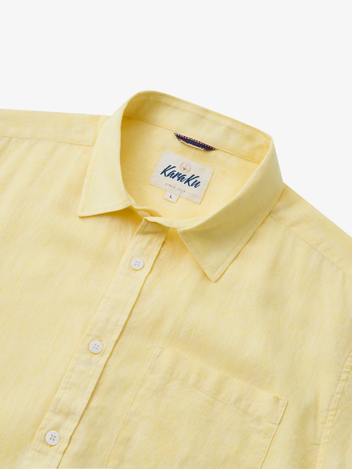 Sunny Light Yellow Cotton Linen Shirt