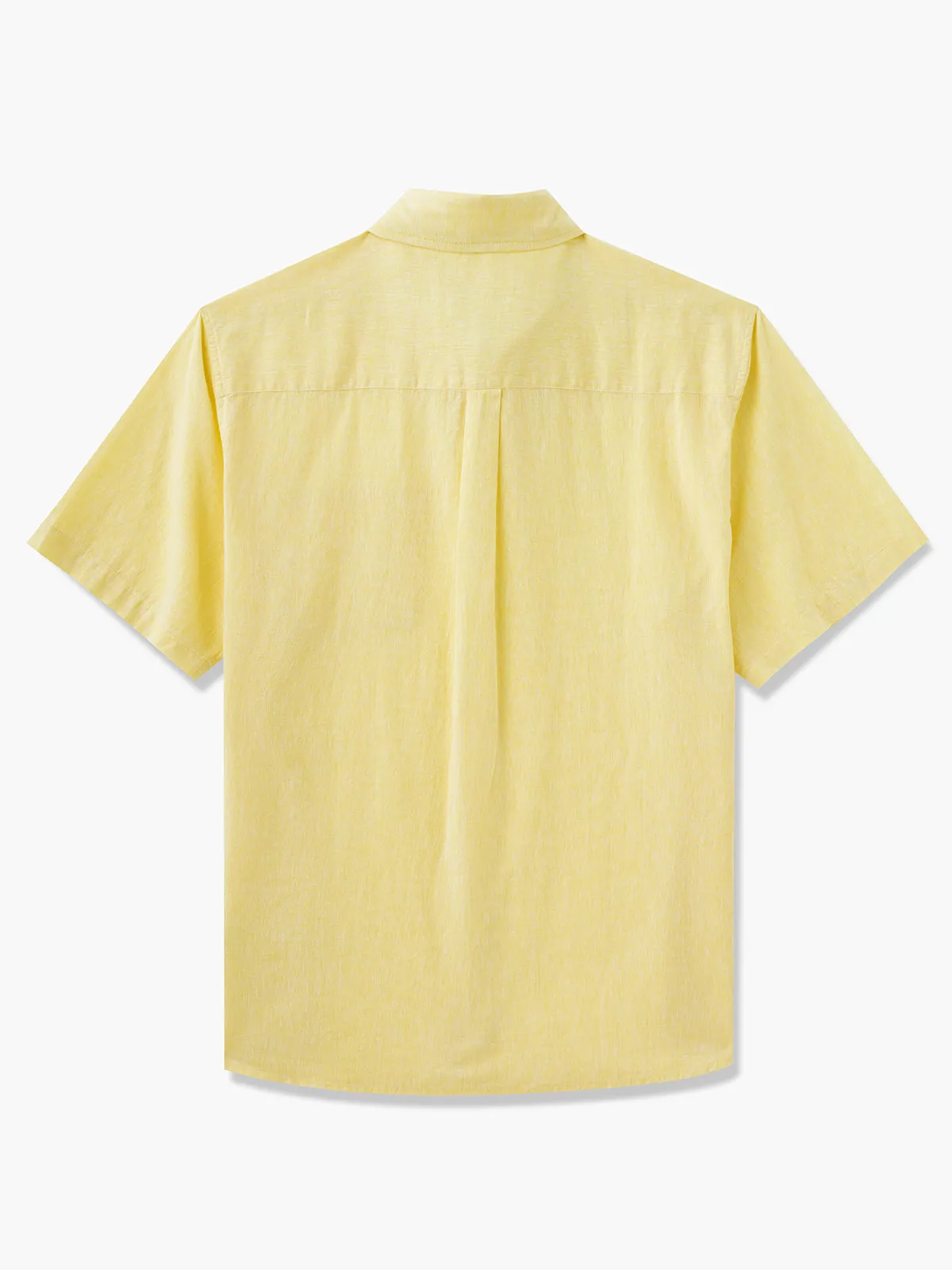 Sunny Light Yellow Cotton Linen Shirt