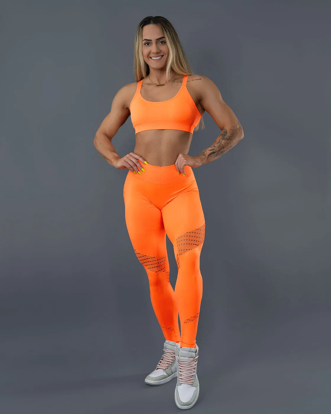 Synergy Neon Orange Seamless Leggings